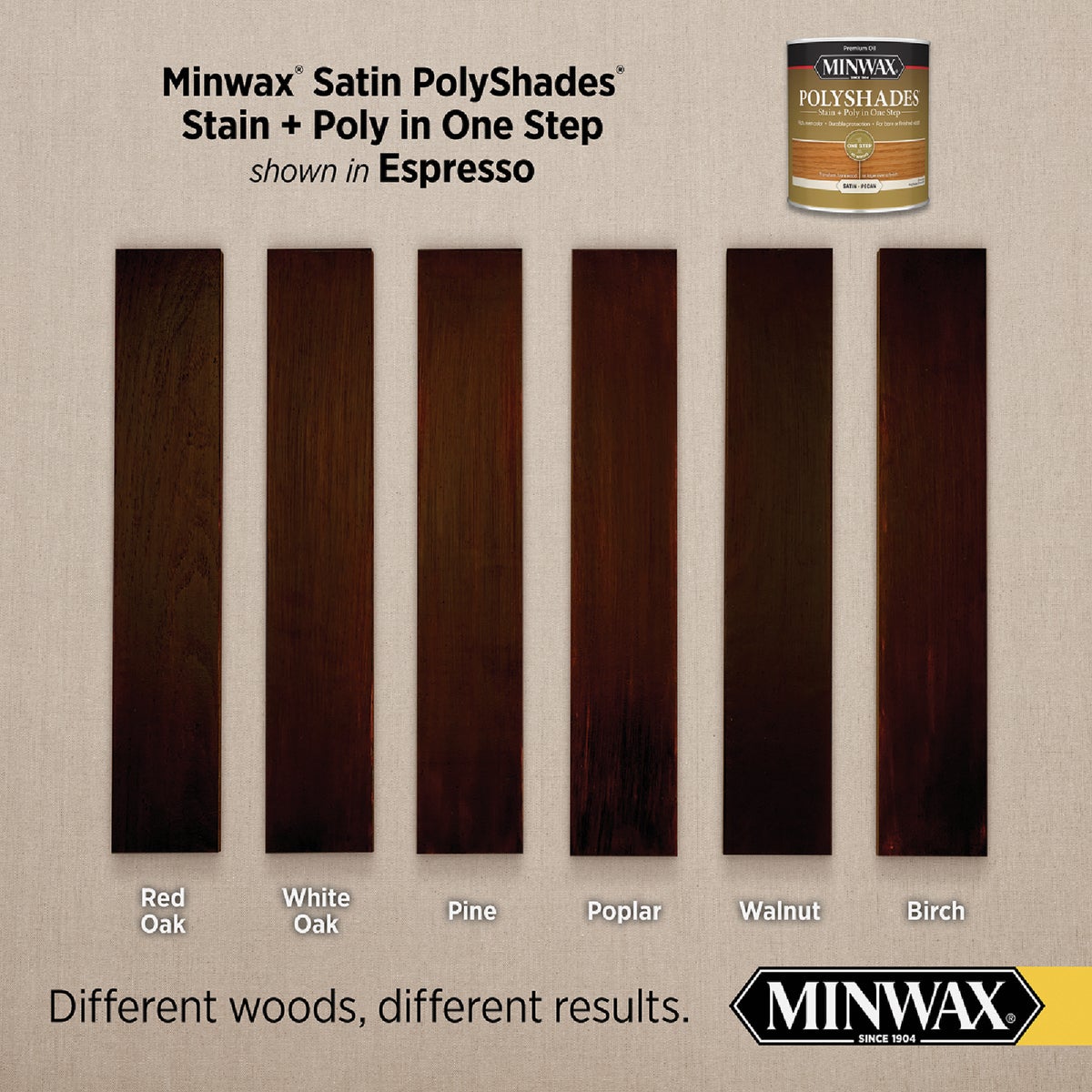 Minwax Polyshades 1/2 Pt. Satin Stain & Finish Polyurethane In 1-Step, Espresso Image 3