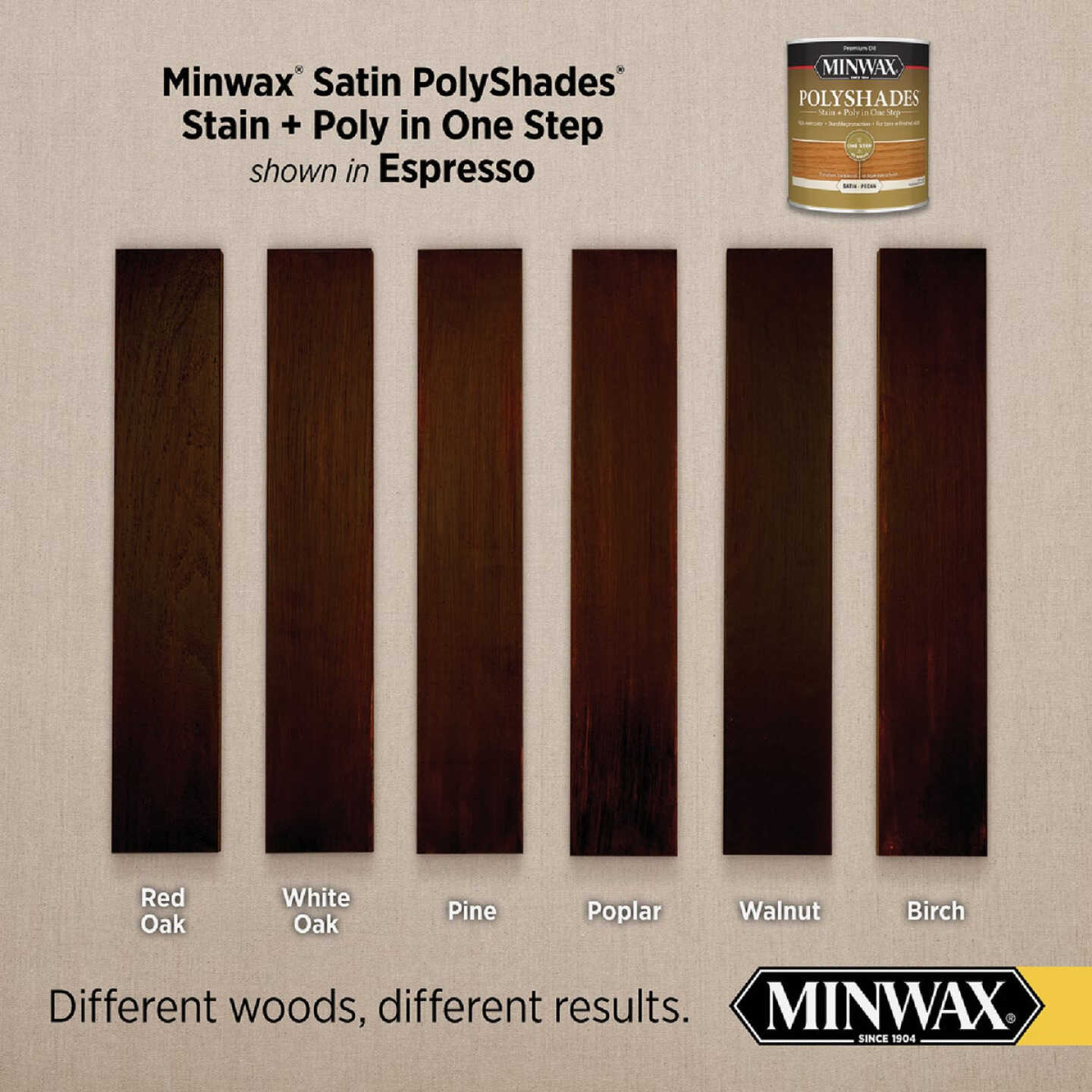 Minwax Polyshades 1/2 Pt. Satin Stain & Finish Polyurethane In 1-Step, Espresso Image 3
