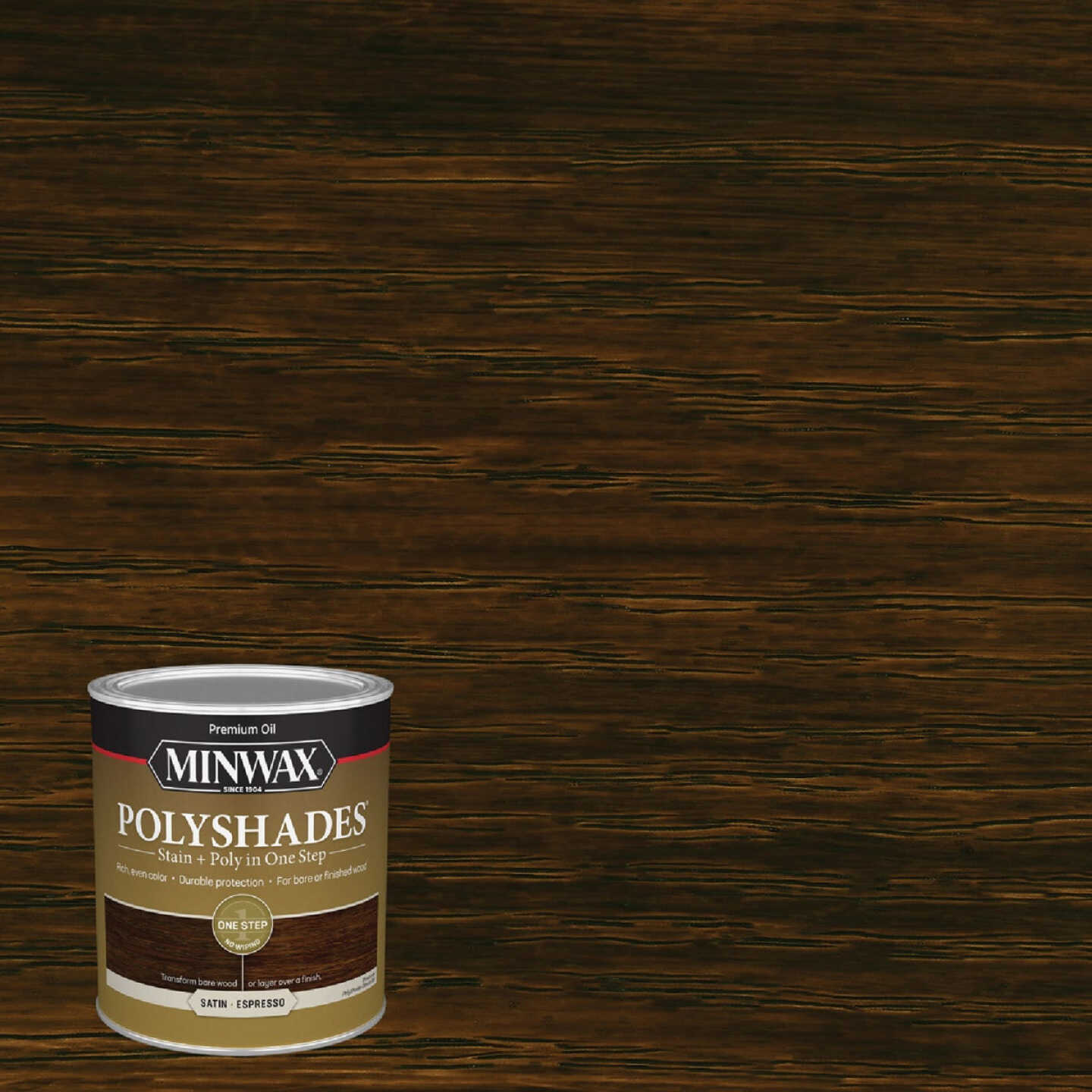 Minwax Polyshades 1 Qt. Satin Stain & Finish Polyurethane In 1-Step, Espresso Image 1