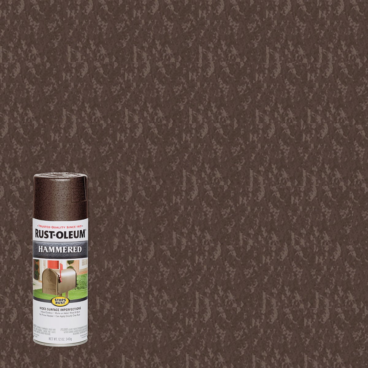 Rust-Oleum Stops Rust Brown Metallic 12 Oz. Hammered Finish Spray Paint