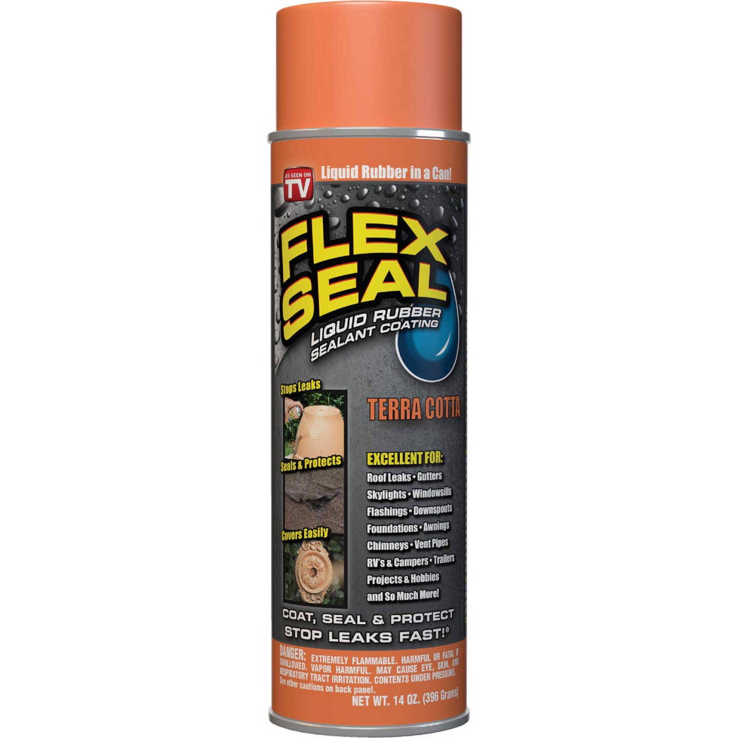 FLEX SEAL 14 Oz. Spray Rubber Sealant, Terra Cotta Image 1
