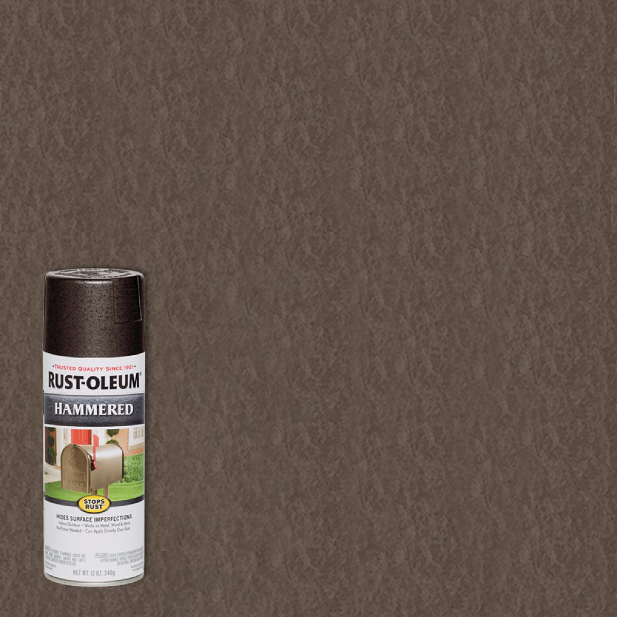 Rust-Oleum Stops Rust Dark Bronze Metallic 12 Oz. Hammered Finish Spray Paint