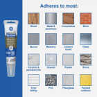 GE Advanced Silicone Window & Door Sealant, White, 2.8 Oz. Tube Image 5