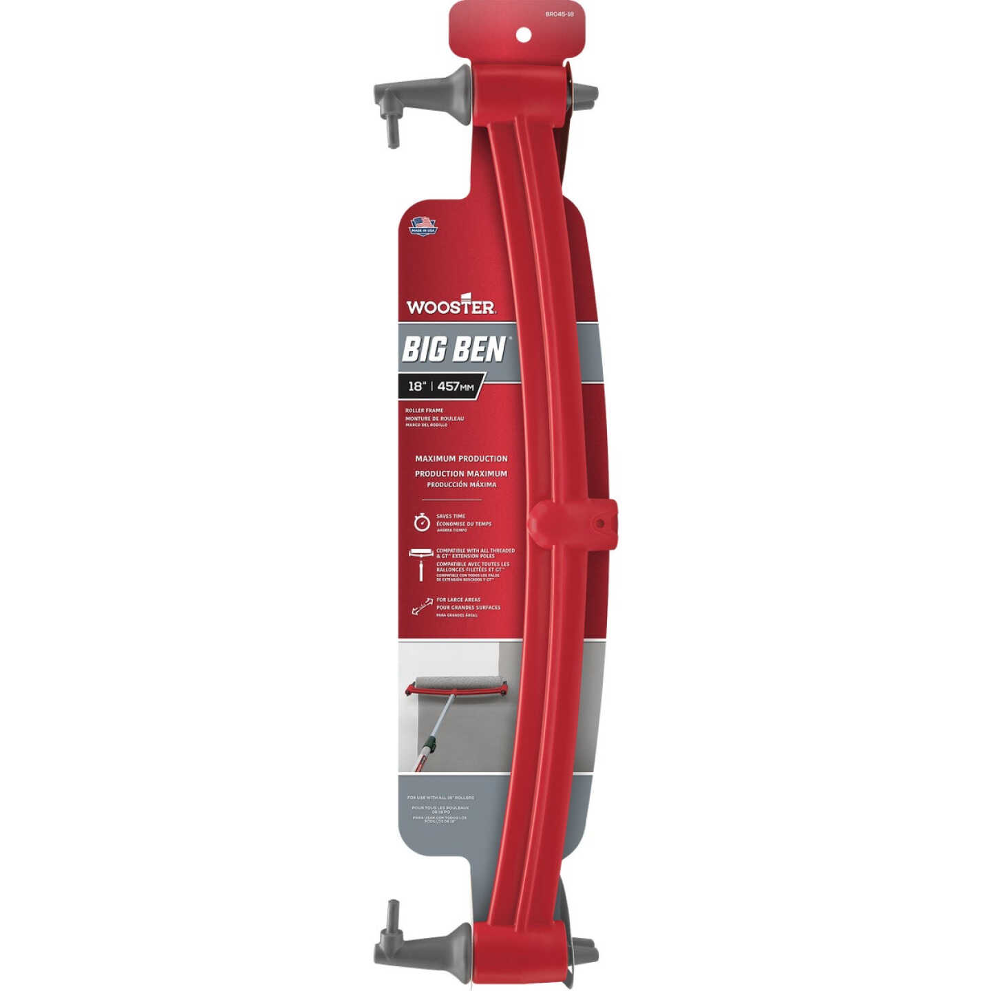 Wooster Big Ben 18 In. Lightweight Threaded Roller Frame Image 1