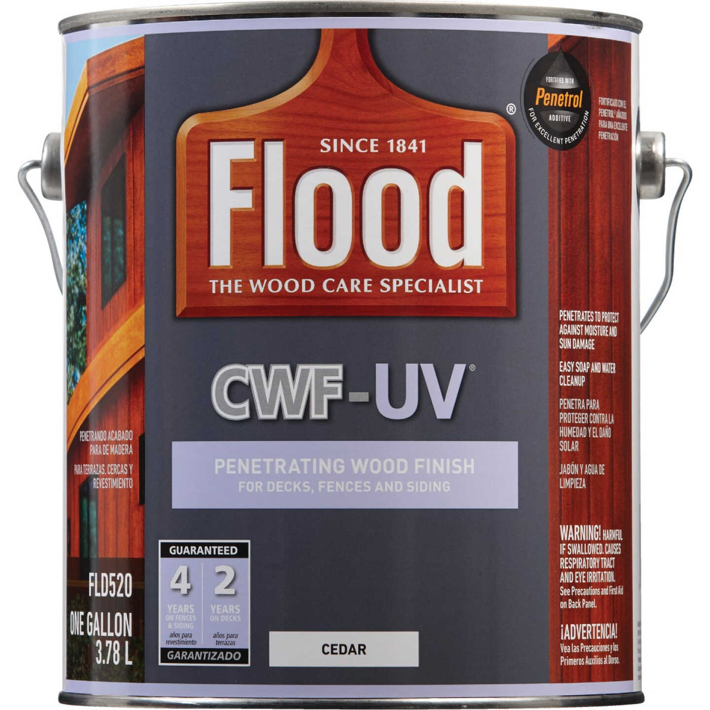 Flood CWF-UV Oil-Modified Fence Deck and Siding Wood Finish, Cedar, 1 Gal. Image 2