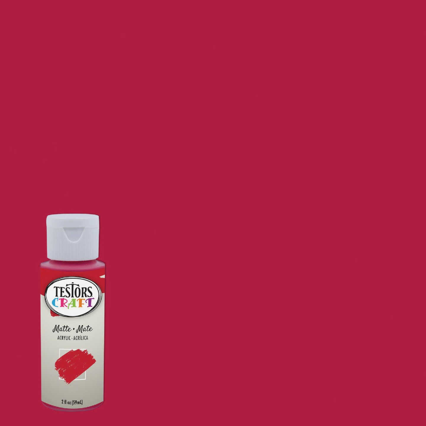 Testors 2 Oz. Acrylic Matte Craft Paint, Stop Sign Image 1