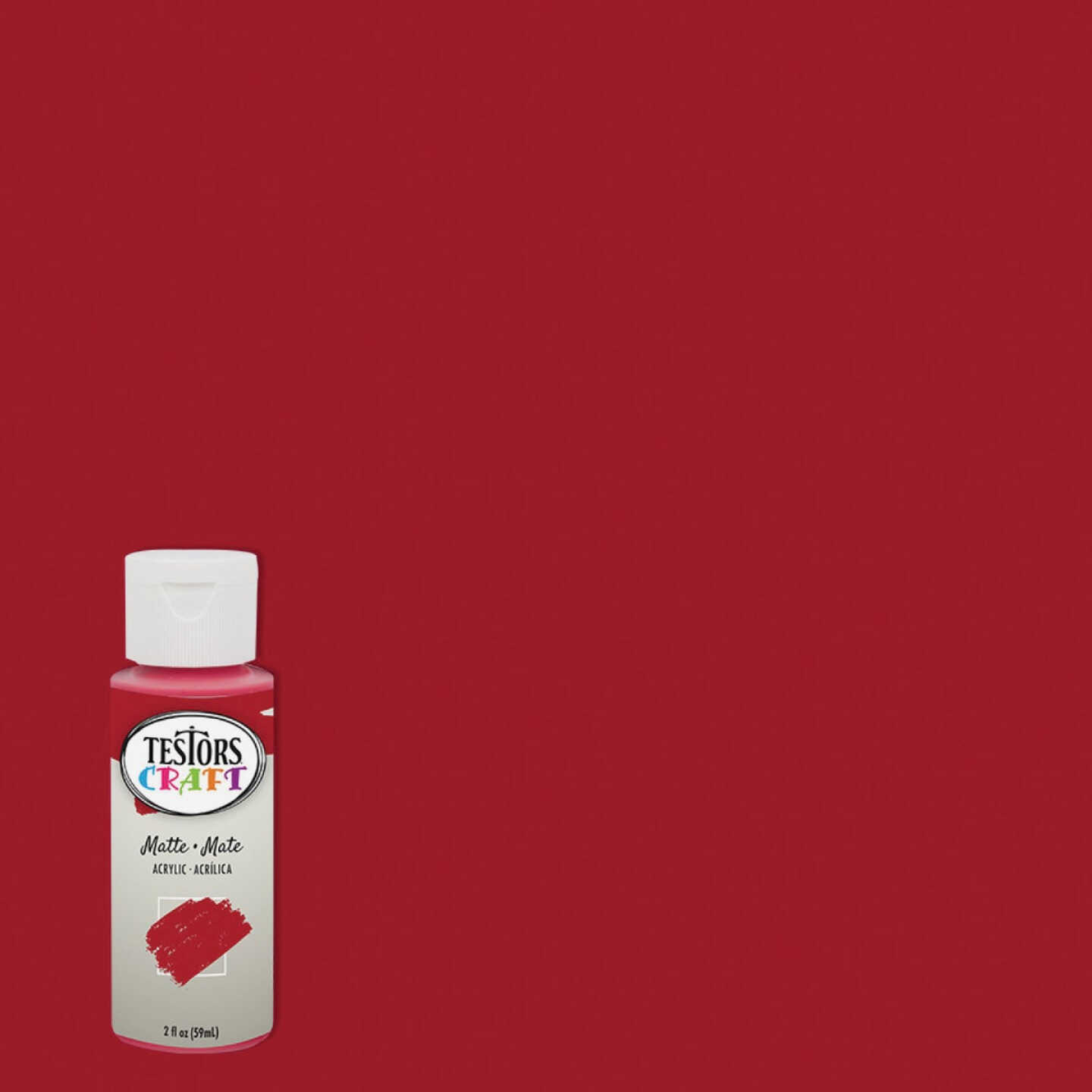 Testors 2 Oz. Acrylic Matte Craft Paint, Ruby Image 1