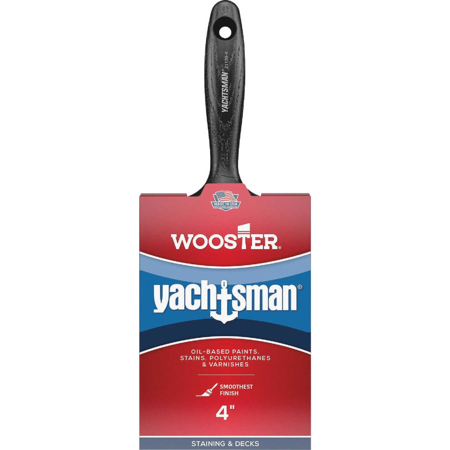 Wooster Yachtsman Varnish 4 In. Flat Paint Brush Image 1