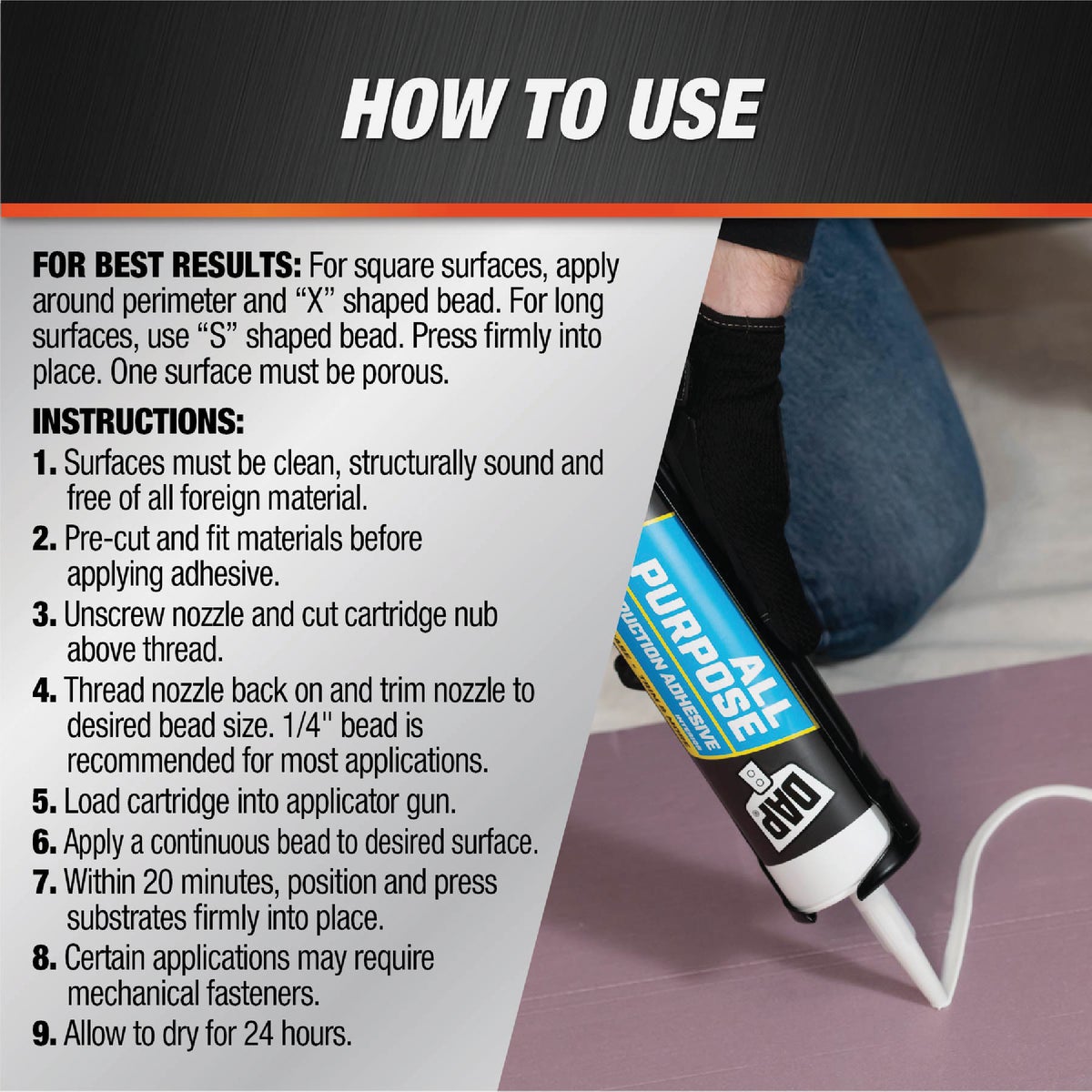 DAP 28 Oz. All Purpose Construction Adhesive Image 3