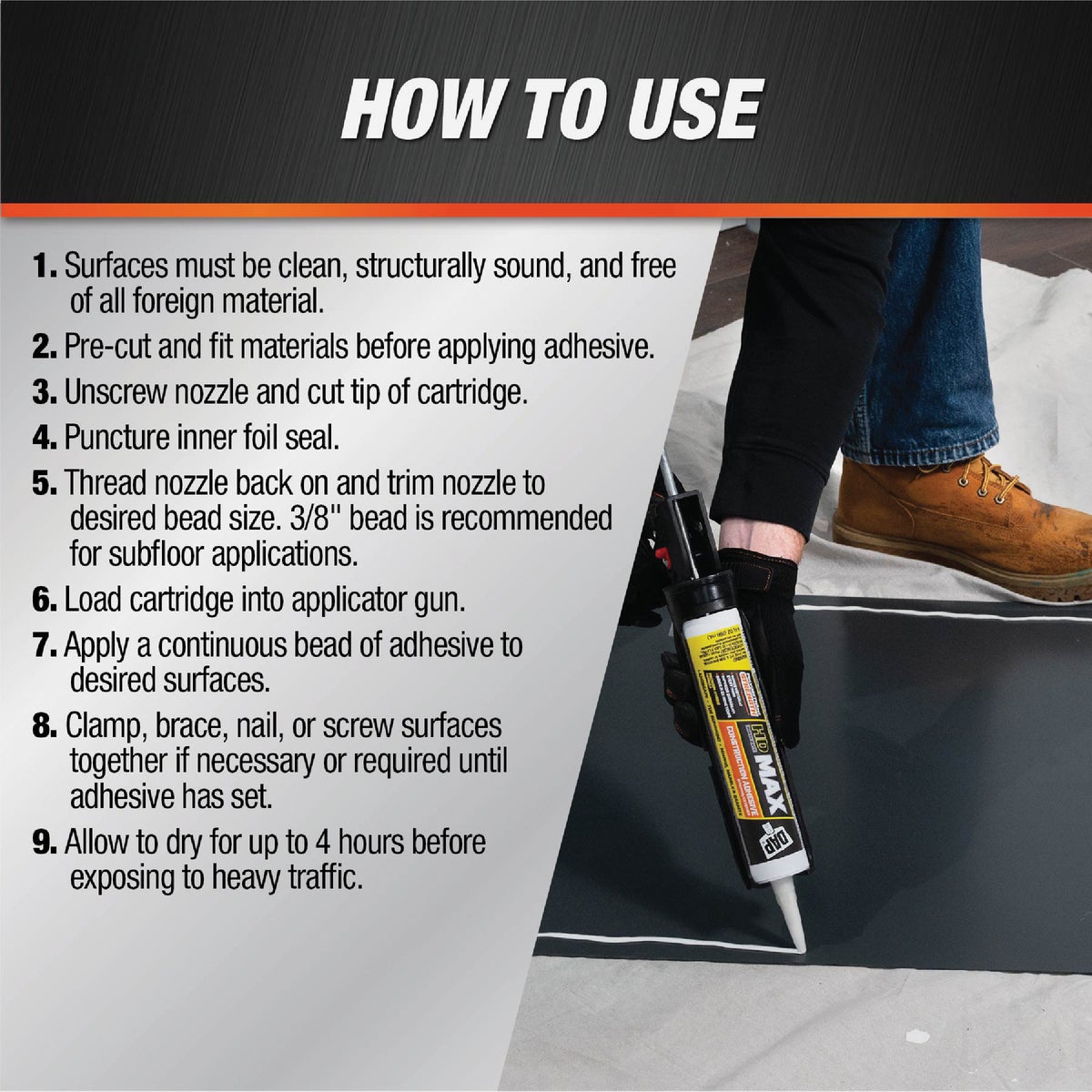 DAP HD Max 9 Oz. Construction Adhesive Image 3