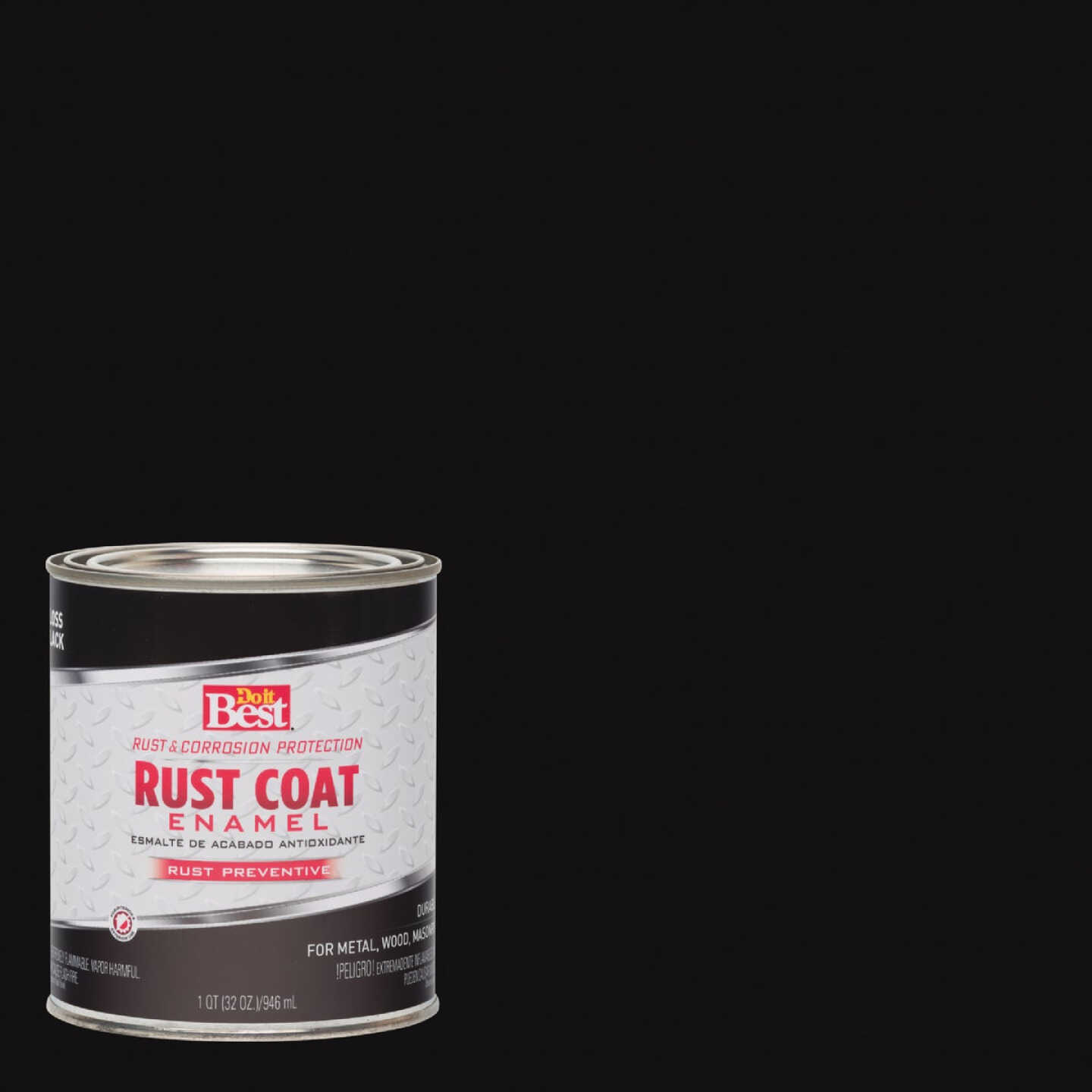 Do it Best Rust Coat Oil-Based Gloss Enamel, Black, 1 Qt. Image 1
