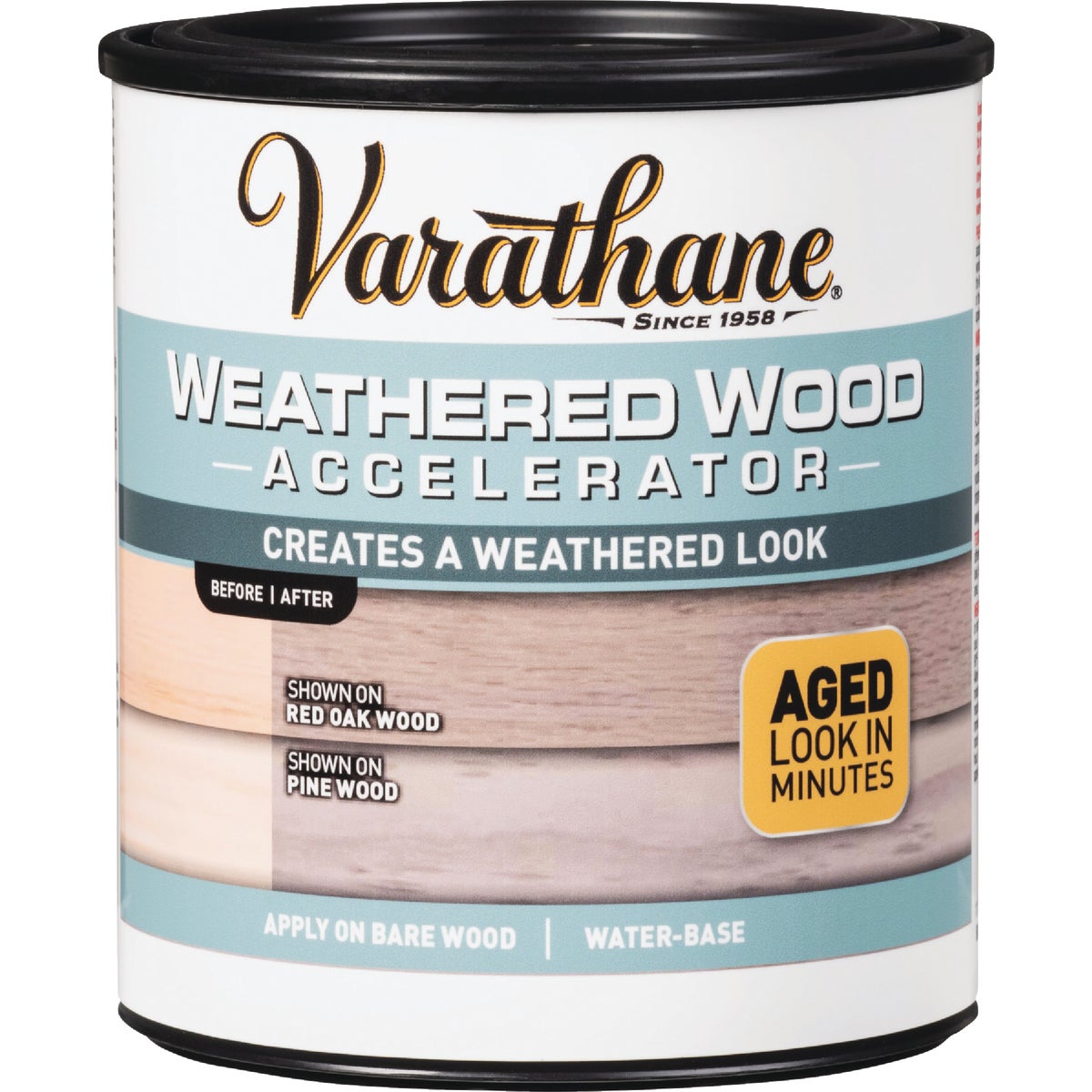 Varathane Weathered Wood Accelerator Stain, Gray, 1 Qt. Image 2