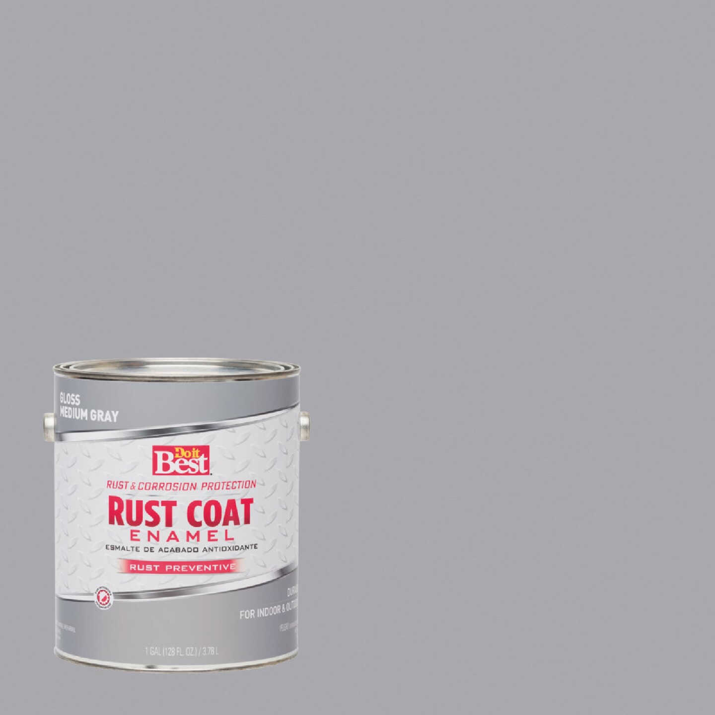 Do it Best Rust Coat Oil-Based Gloss Enamel, Medium Gray, 1 Gal. Image 1