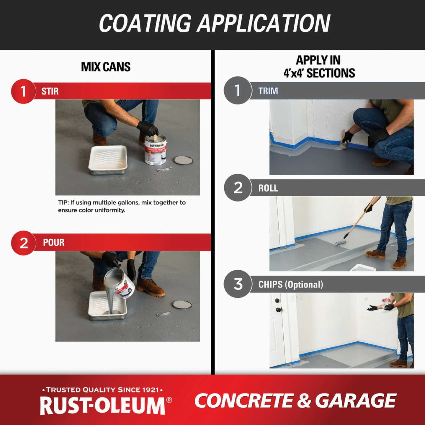 Rust-Oleum Concrete & Garage Floor Paint & Primer, 1 Gal., Deep Base Image 6