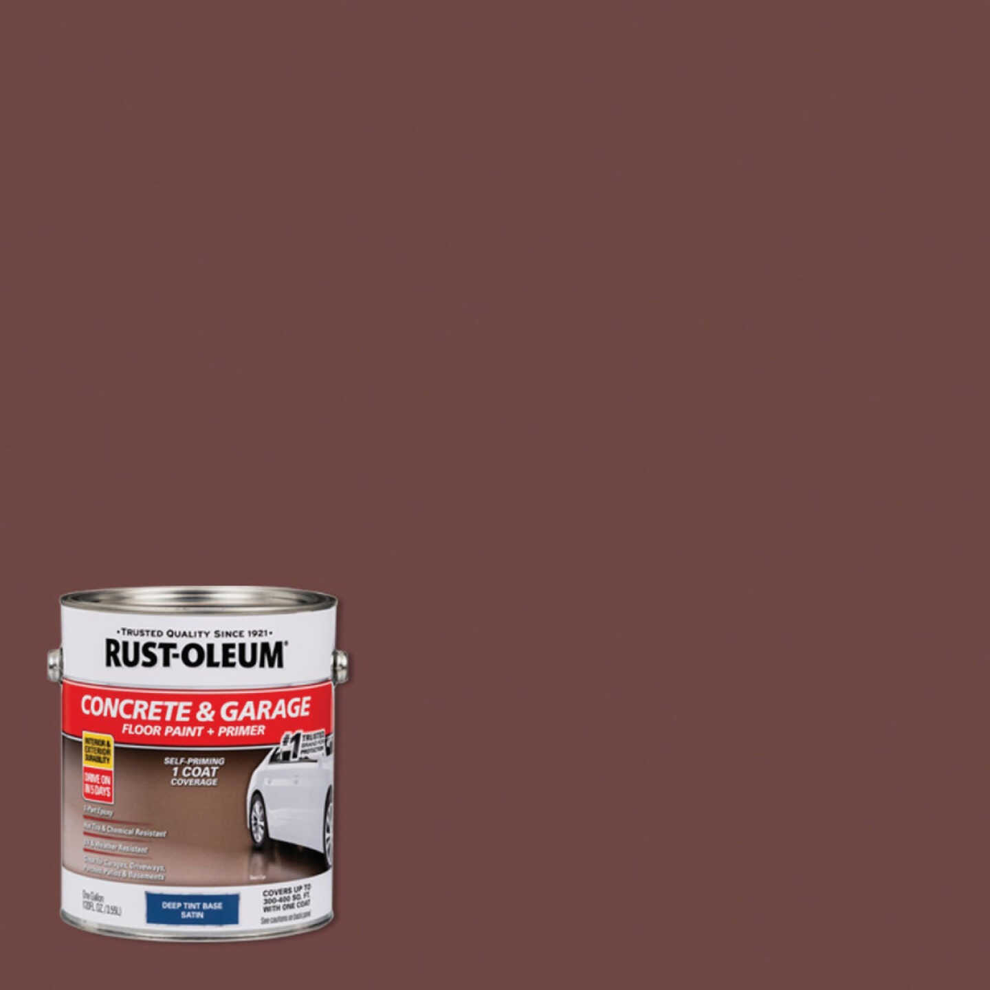 Rust-Oleum Concrete & Garage Floor Paint & Primer, 1 Gal., Deep Base Image 1