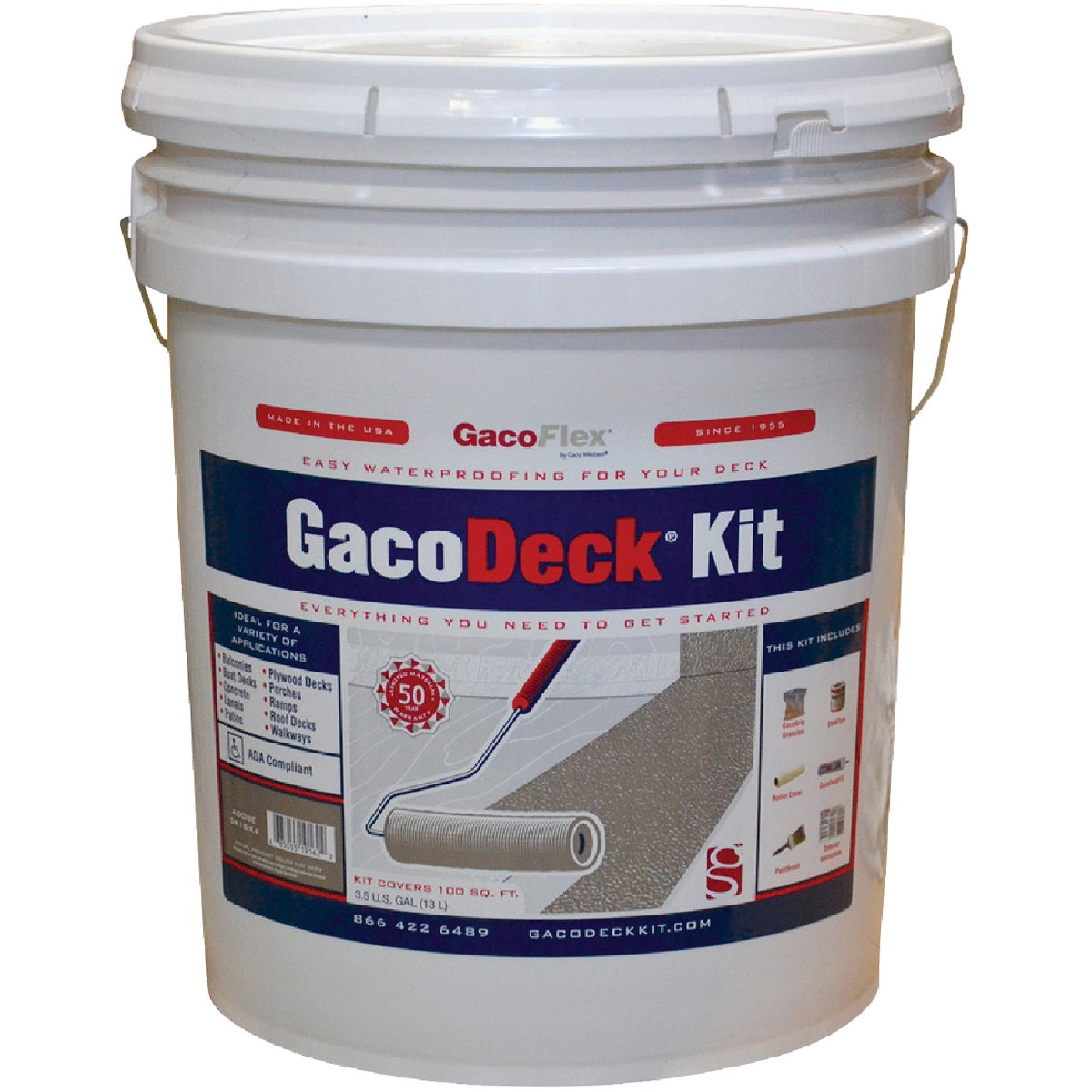 GacoDeck Adobe Elastomeric Deck Coating, 3.5 Gal. Kit,