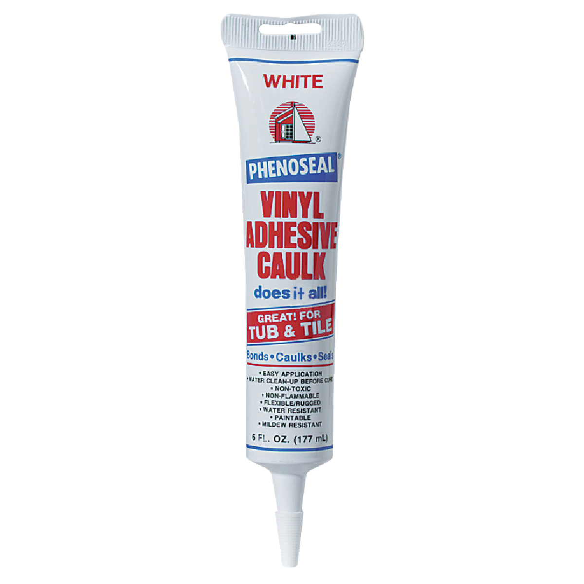 Phenoseal 6 Oz. White Vinyl Adhesive Caulk