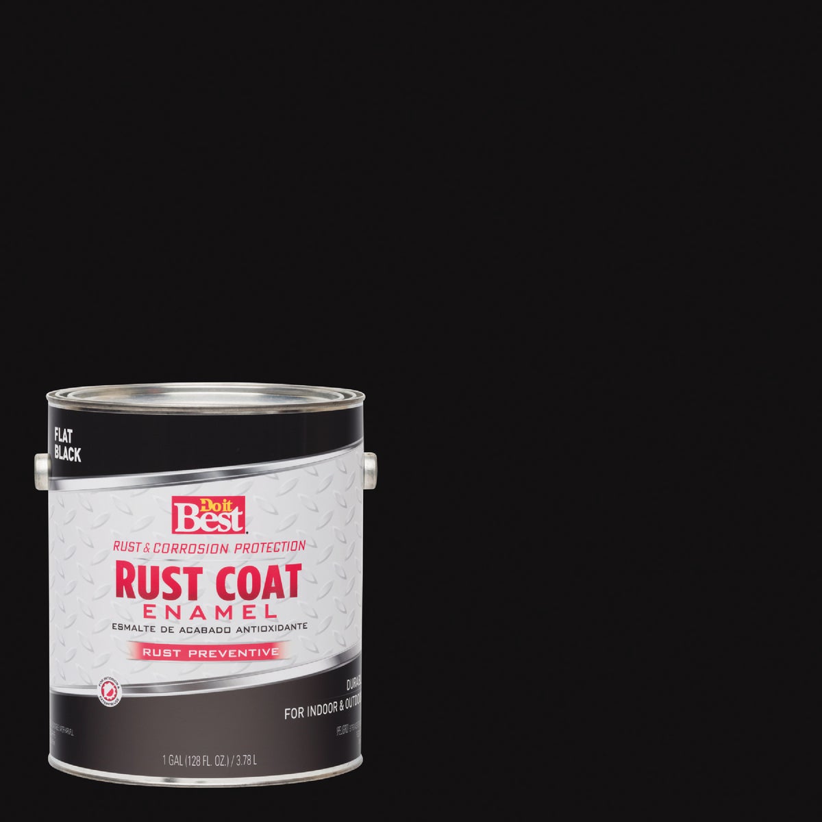 Do it Best Rust Coat Oil-Based Flat Enamel, Black, 1 Gal. Image 1