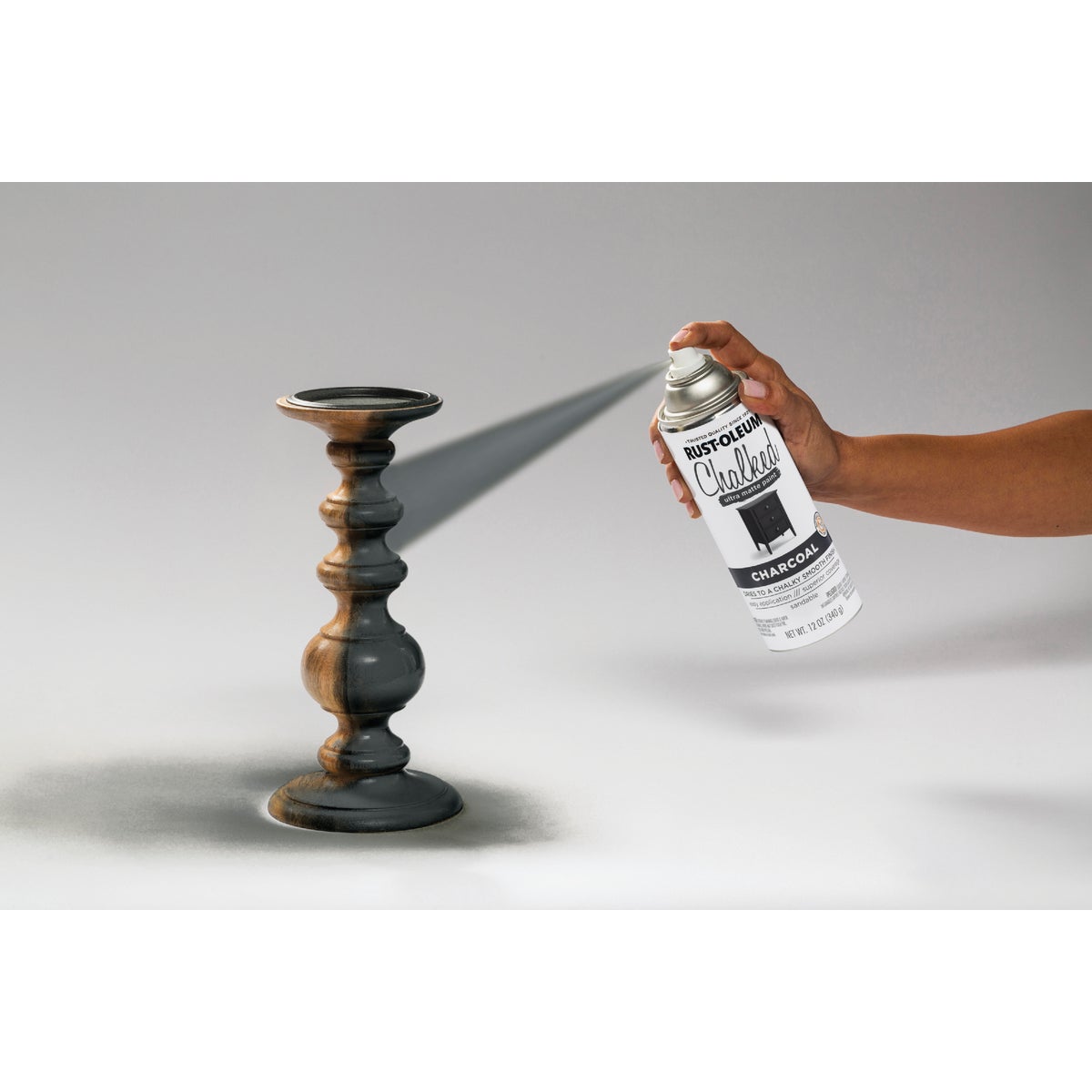 Rust-Oleum Chalked 12 Oz. Ultra Matte Spray Paint, Charcoal Image 4
