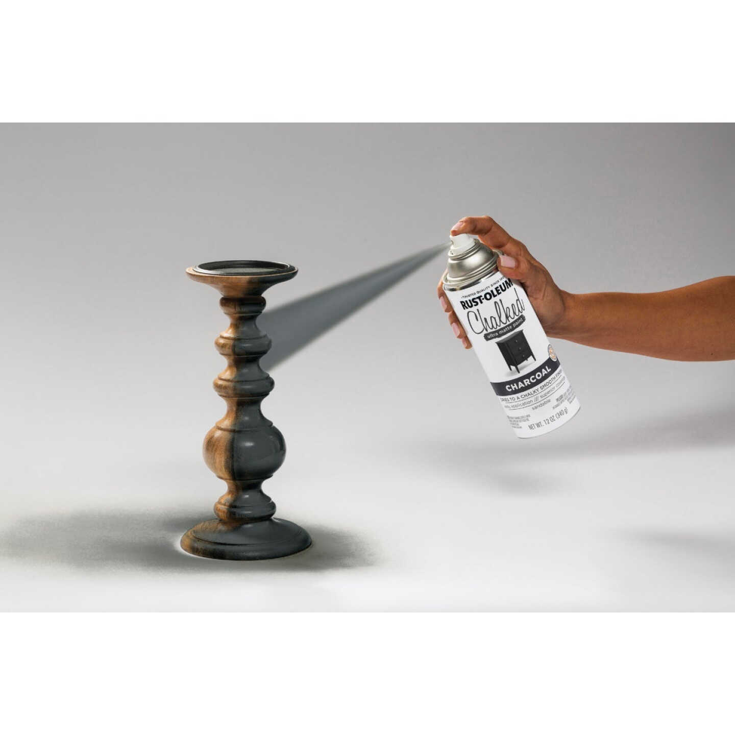 Rust-Oleum Chalked 12 Oz. Ultra Matte Spray Paint, Charcoal Image 4