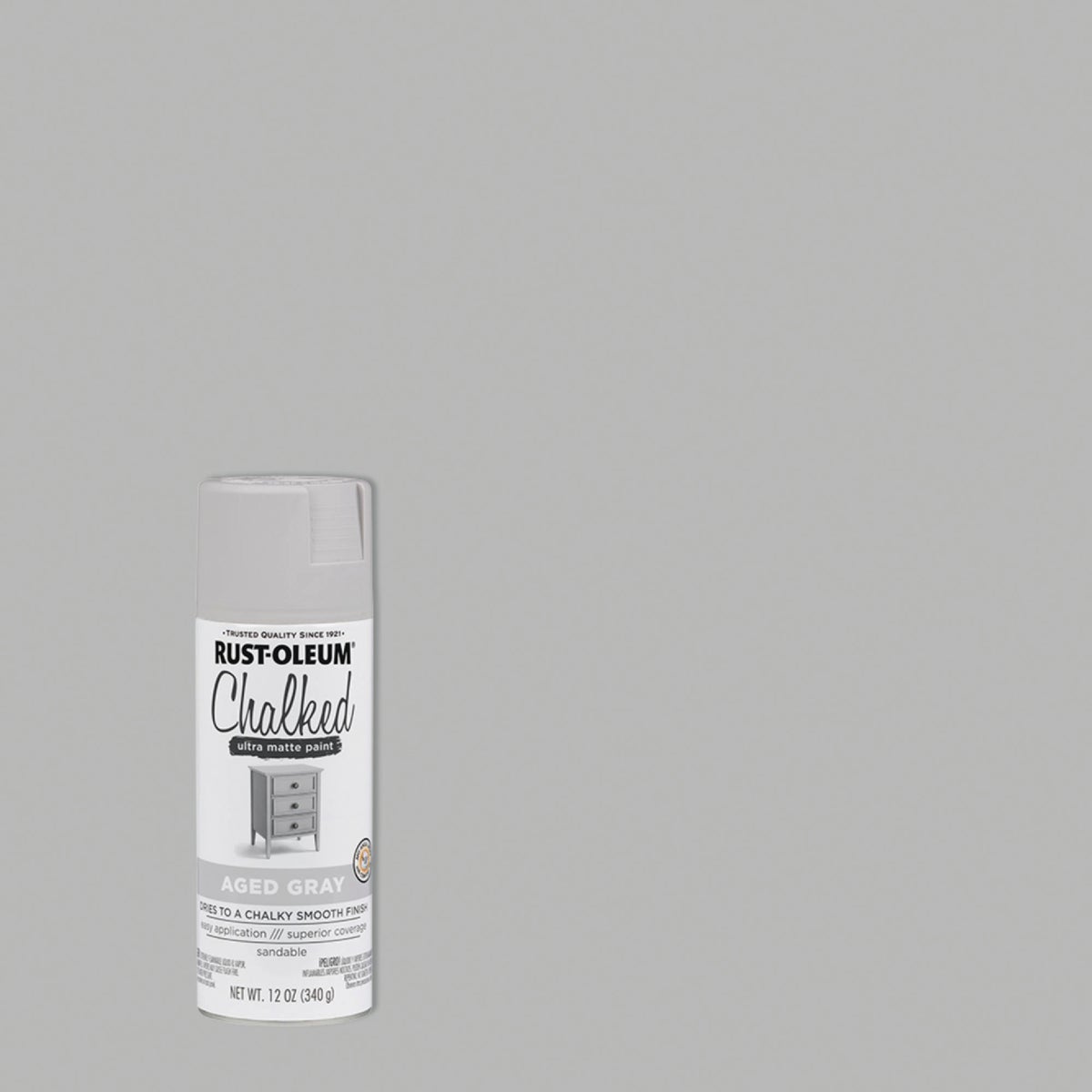 Rust-Oleum Chalked 12 Oz. Ultra Matte Spray Paint, Aged Gray
