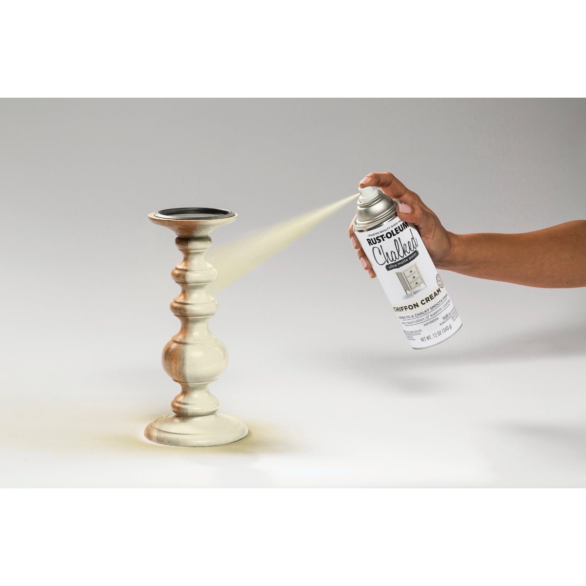 Rust-Oleum Chalked 12 Oz. Ultra Matte Spray Paint, Chiffon Cream Image 4