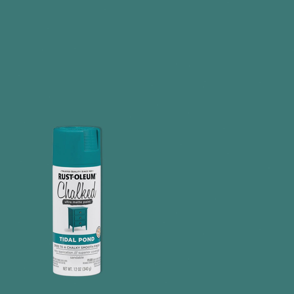 Rust-Oleum Chalked 12 Oz. Ultra Matte Spray Paint, Tidal Pond
