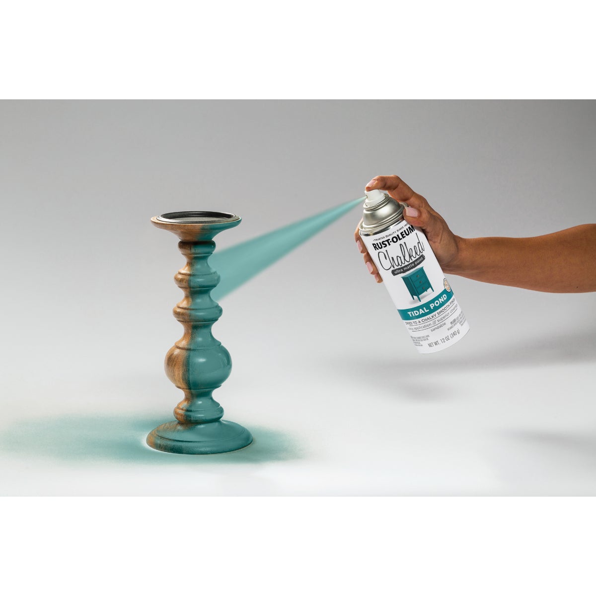 Rust-Oleum Chalked 12 Oz. Ultra Matte Spray Paint, Tidal Pond Image 4