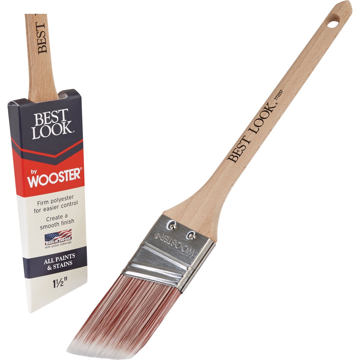 Best Look By Wooster 1-1/2 In. Thin Angle Sash Paint Brush Image 1