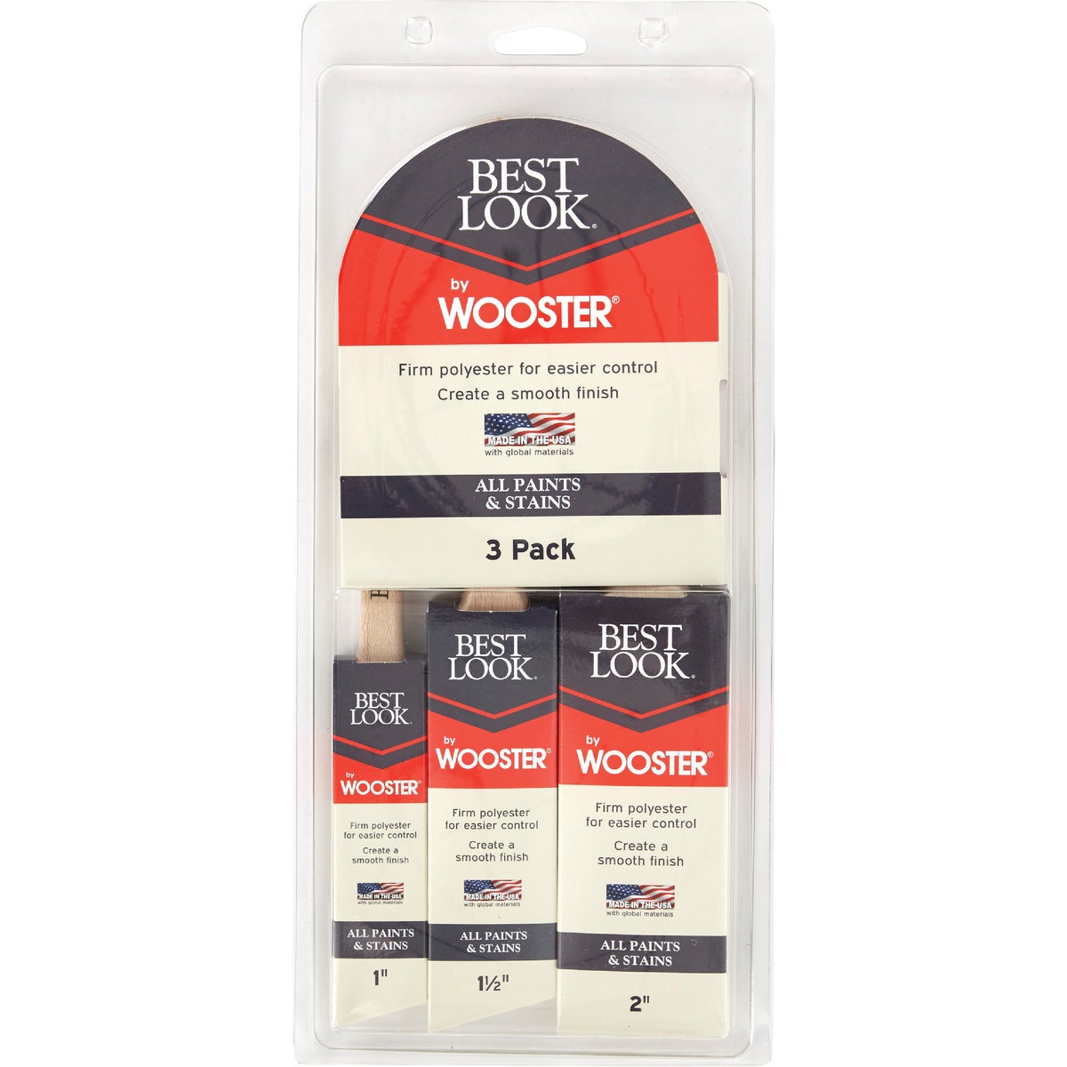 Best Look By Wooster Paint Brush Set (3-Piece) Image 2