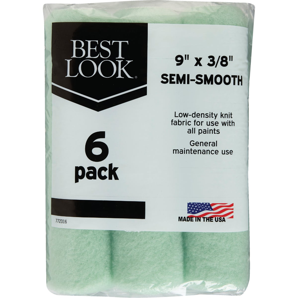 Best Look General Purpose 9 In. x 3/8 In. Knit Fabric Roller Cover (6-Pack) Image 1