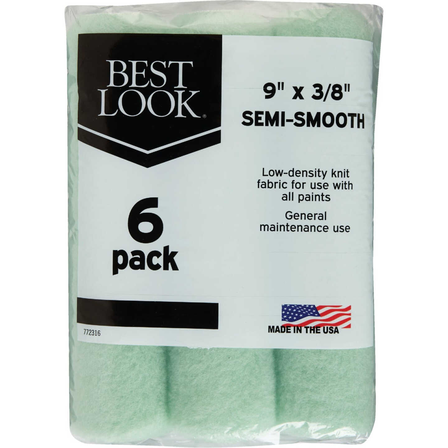 Best Look General Purpose 9 In. x 3/8 In. Knit Fabric Roller Cover (6-Pack) Image 1