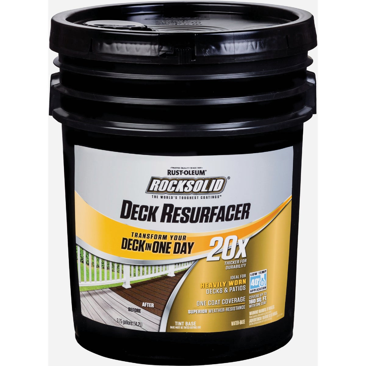 Rust-Oleum RockSolid Tint Base Deck Resurfacer, 4 Gal. Image 3