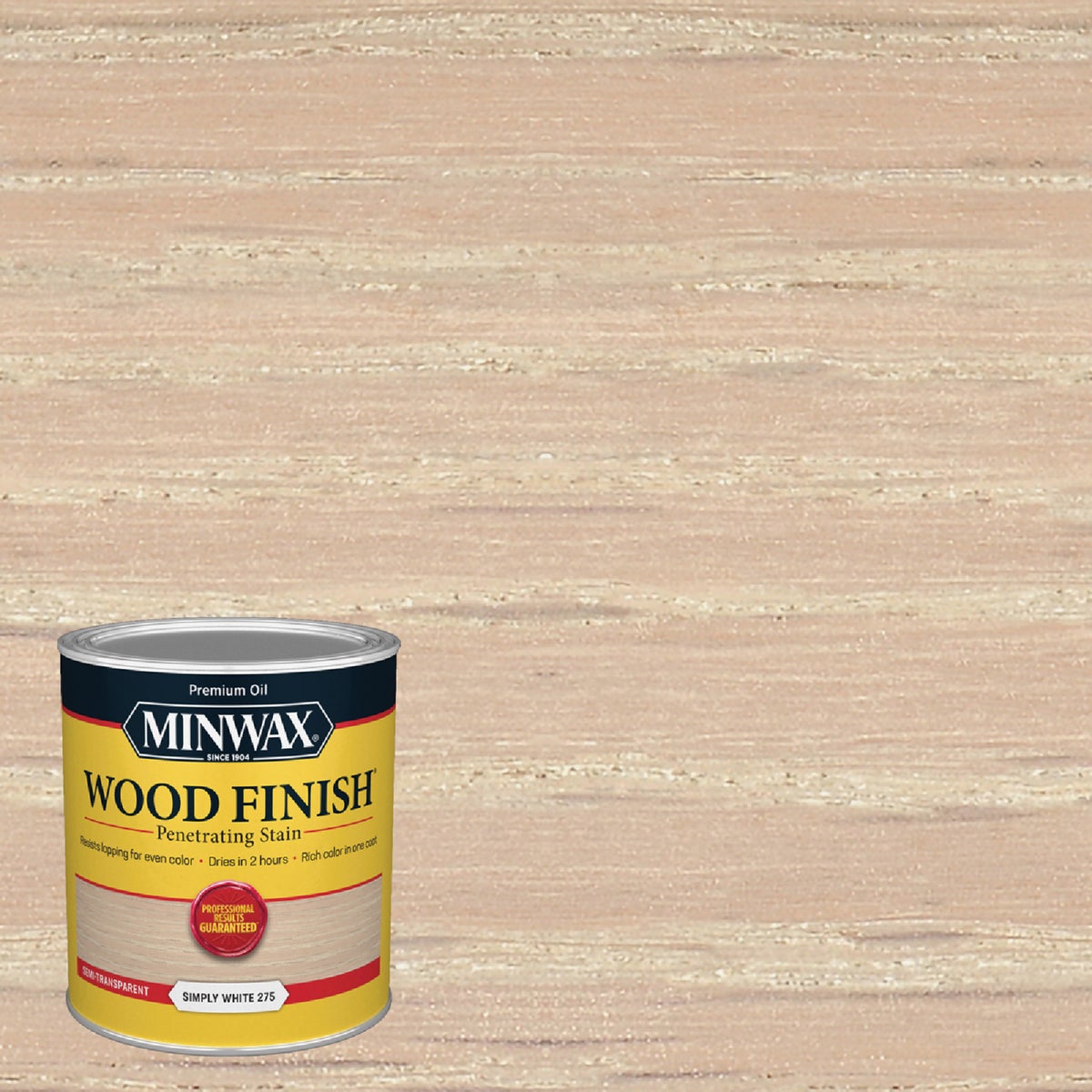 Minwax Wood Finish Penetrating Stain, Simply White, 1 Qt. Image 1