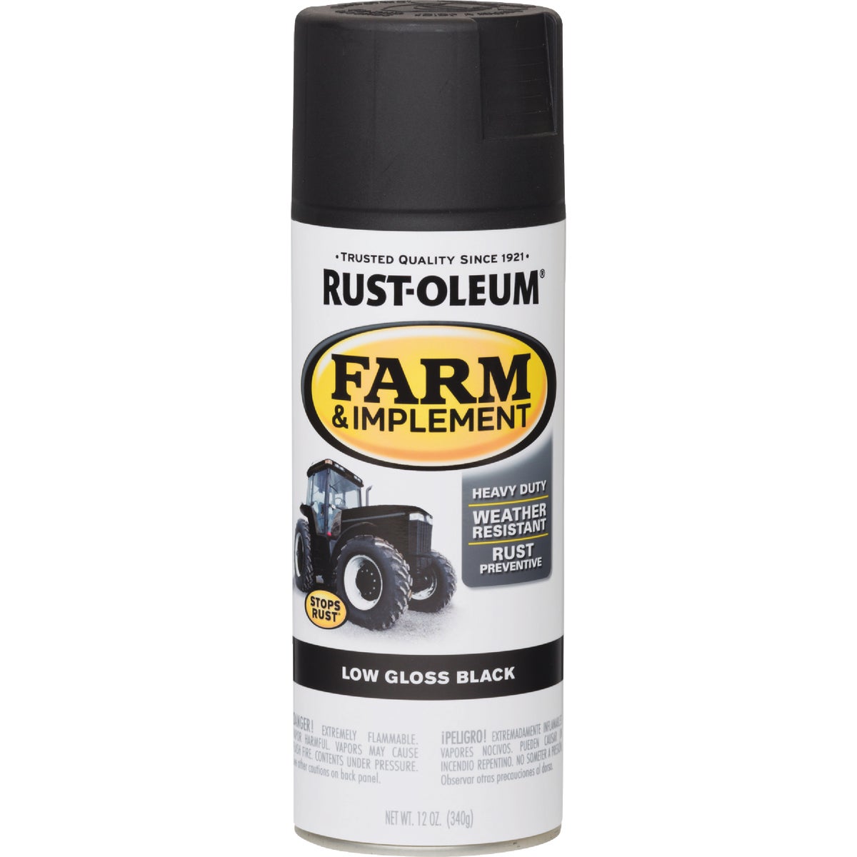 Rust-Oleum 12 Oz. Low Gloss Black Farm & Implement Spray Paint Image 2