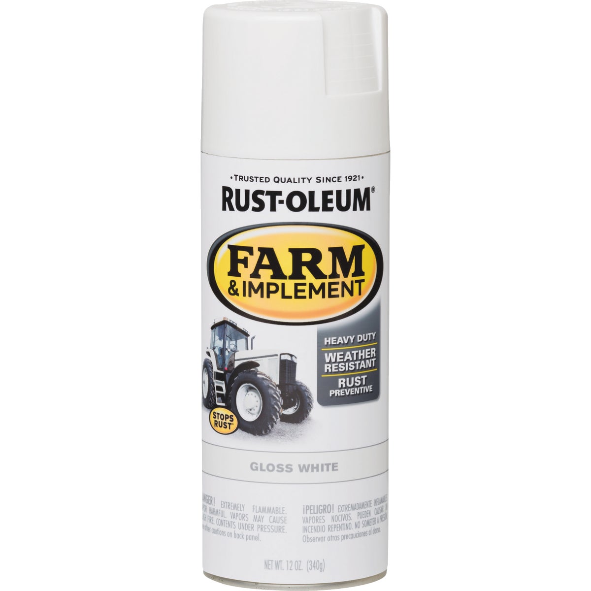 Rust-Oleum 12 Oz. Gloss White Farm & Implement Spray Paint Image 3