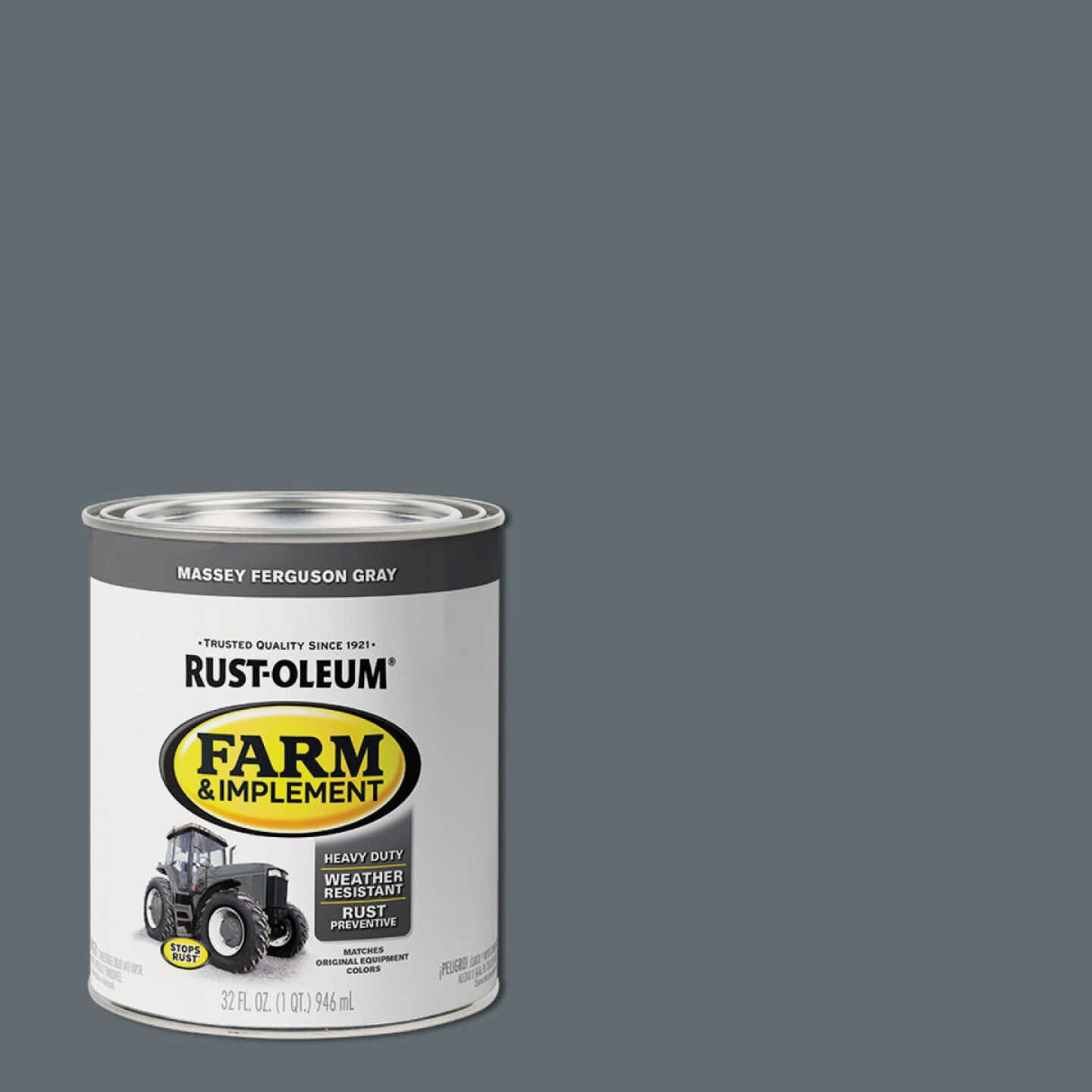 Rust-Oleum 1 Quart Massey Ferguson Gray Gloss Farm & Implement Enamel Image 1