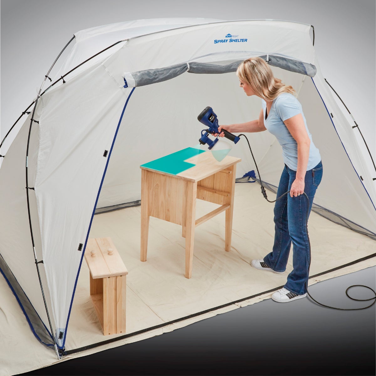 Wagner 9 Ft. W x 5.5 Ft. H x 6 Ft. D Large Portable Spray Shelter Image 5