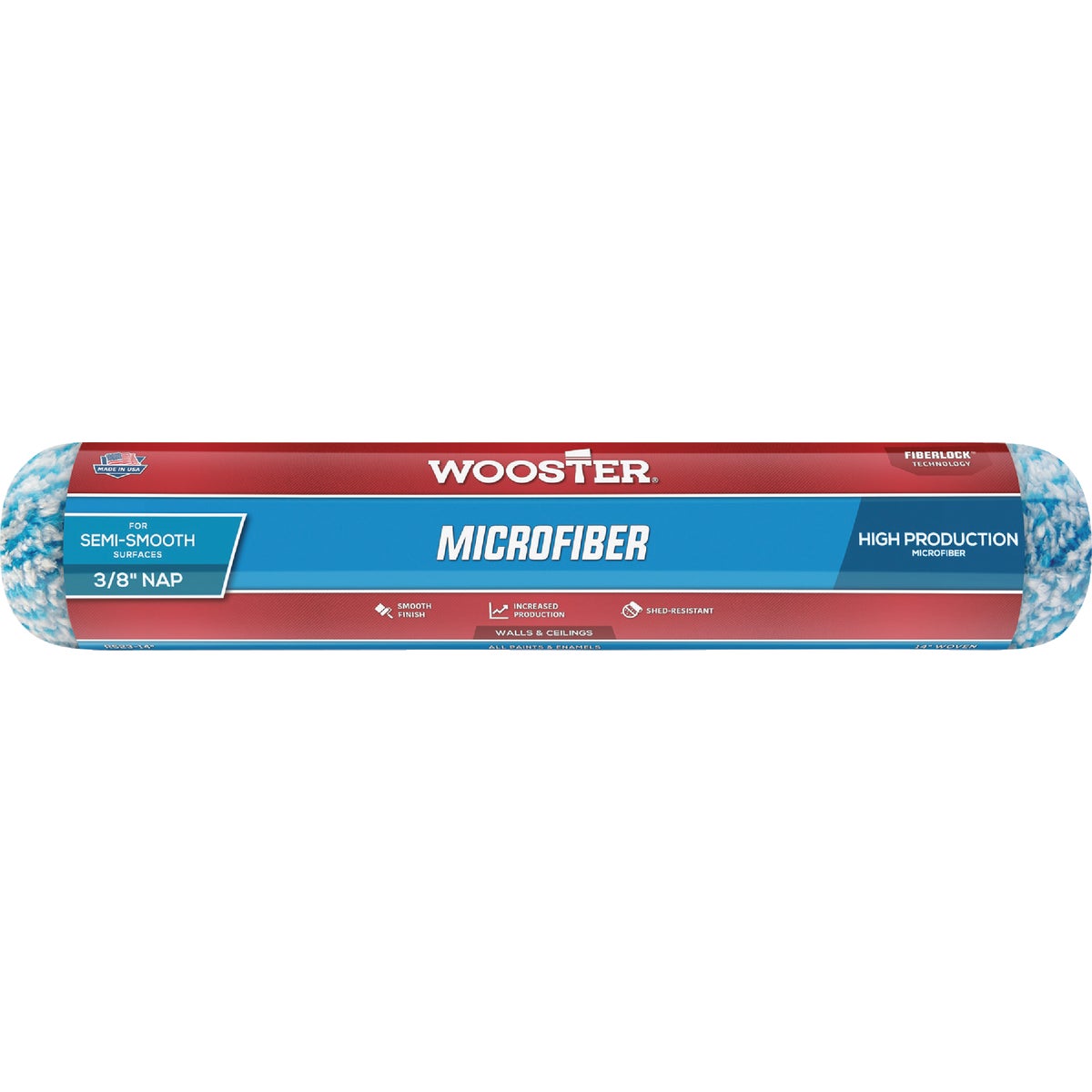 Wooster 14 In. x 3/8 In. Microfiber Roller Cover Image 1