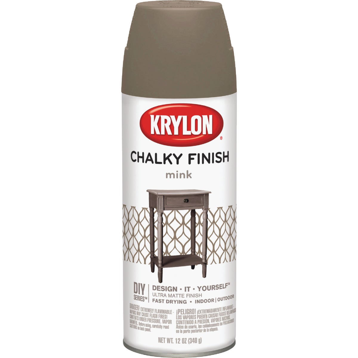 Krylon Chalky Finish 12 Oz. Ultra Matte Chalk Spray Paint, Mink Image 7