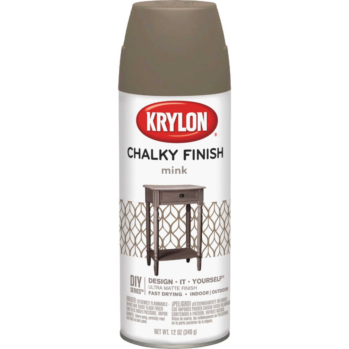 Krylon Chalky Finish 12 Oz. Ultra Matte Chalk Spray Paint, Mink Image 7