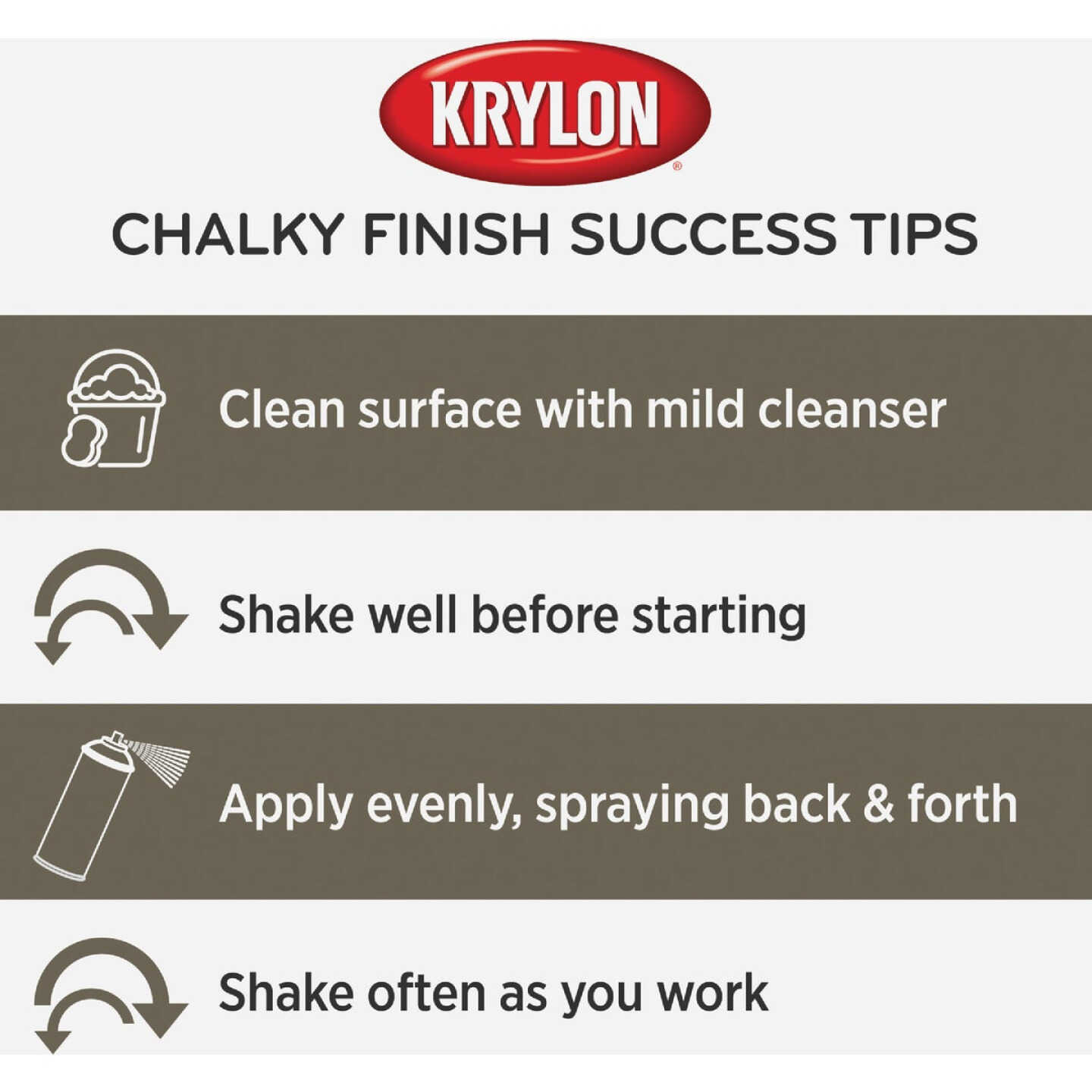 Krylon Chalky Finish 12 Oz. Ultra Matte Chalk Spray Paint, Mink Image 5