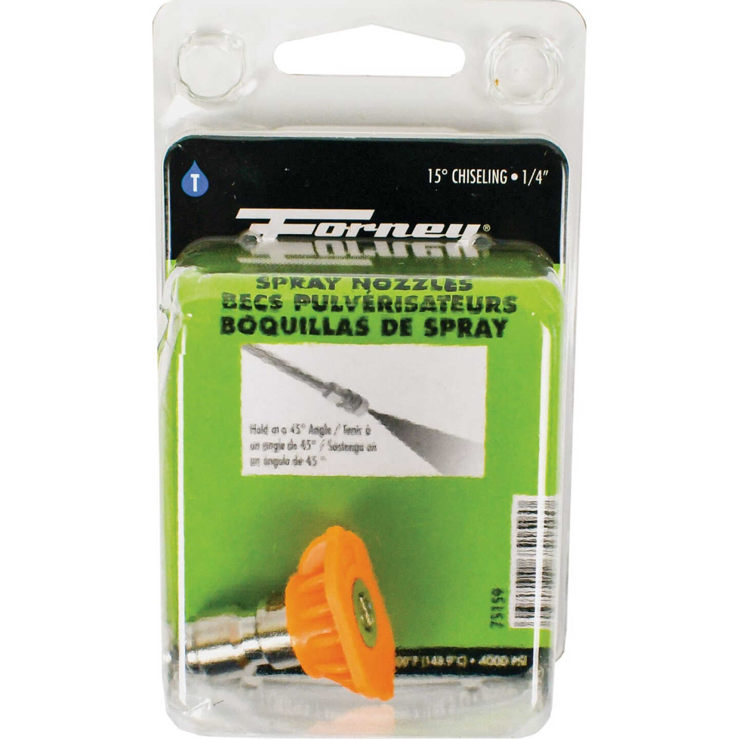 Forney 3.0mm 15 Degree Yellow High-Pressure Pressure Washer Spray Tip Image 2