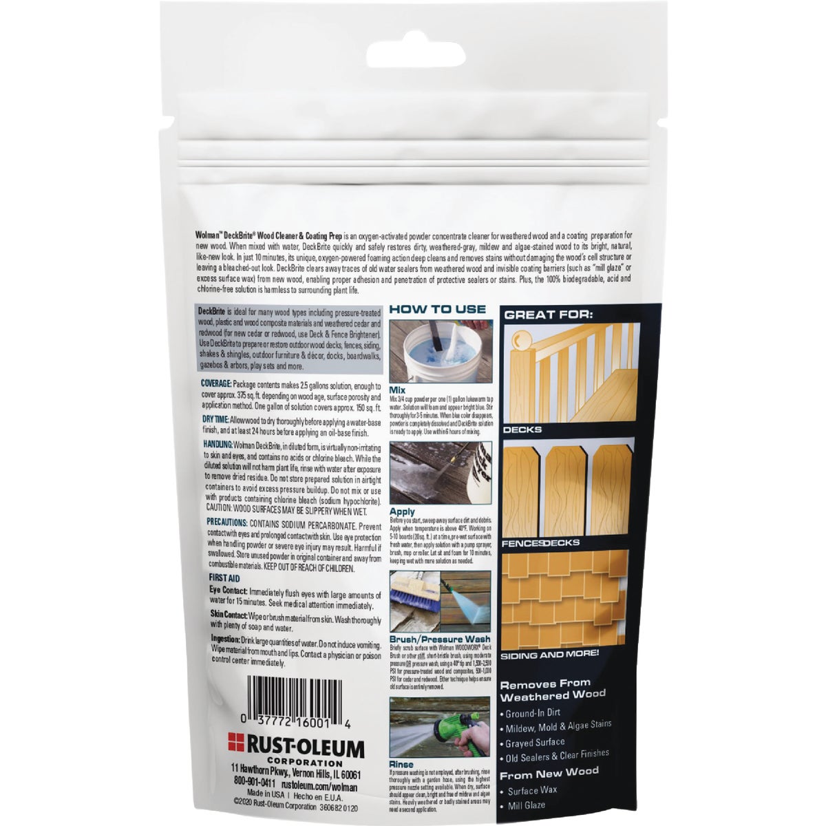 Wolman DeckBrite 1 Lb. Wood Cleaner & Coating Prep Image 2
