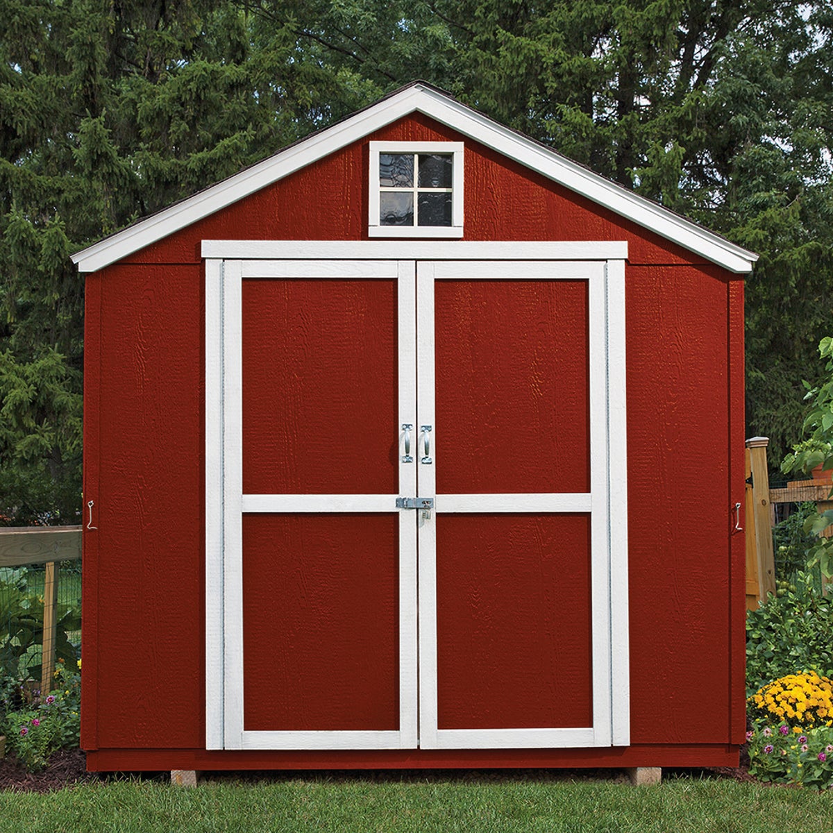 Valspar Latex Paint & Primer In One Flat Barn & Fence Paint, Red, 1 Gal. Image 5