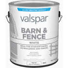 Valspar Latex Paint & Primer In One Flat Barn & Fence Paint, White, 1 Gal. Image 1