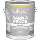 Valspar Oil Paint & Primer In One Low Sheen Barn & Fence Paint, White, 1 Gal. Image 6