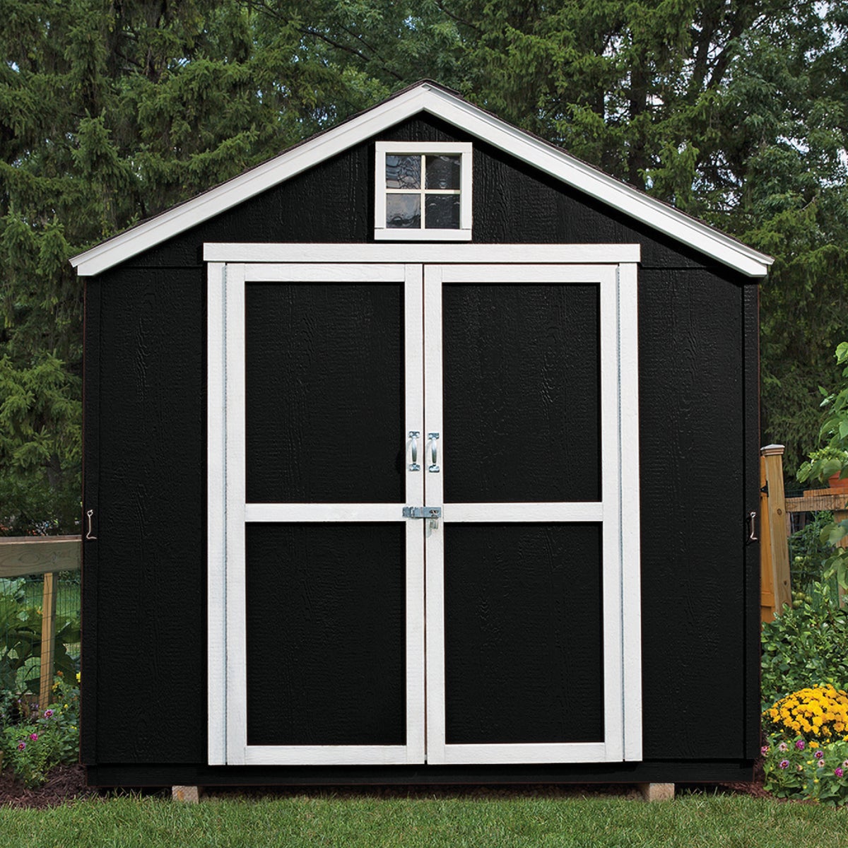 Valspar Alkyd Exterior Oil Paint & Primer In One Barn & Fence Paint, Black, 5 Gal. Image 5
