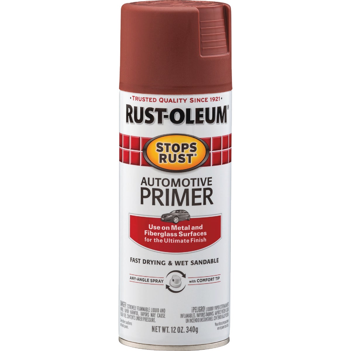 Rust-Oleum Stops Rust Red 12 Oz. Spray Automotive Paint Primer Image 2
