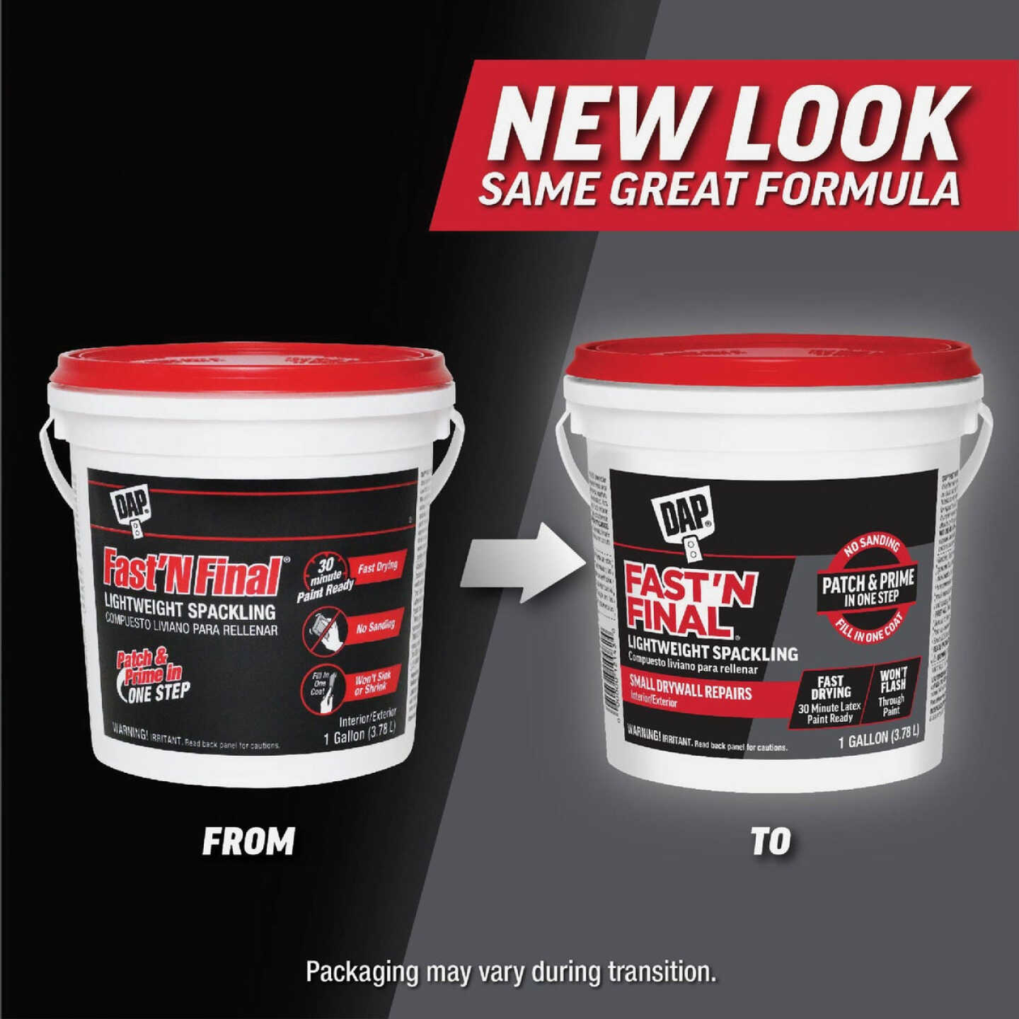 DAP Fast 'N Final 1 Gal. Lightweight Latex Patch & Prime Spackling Image 2